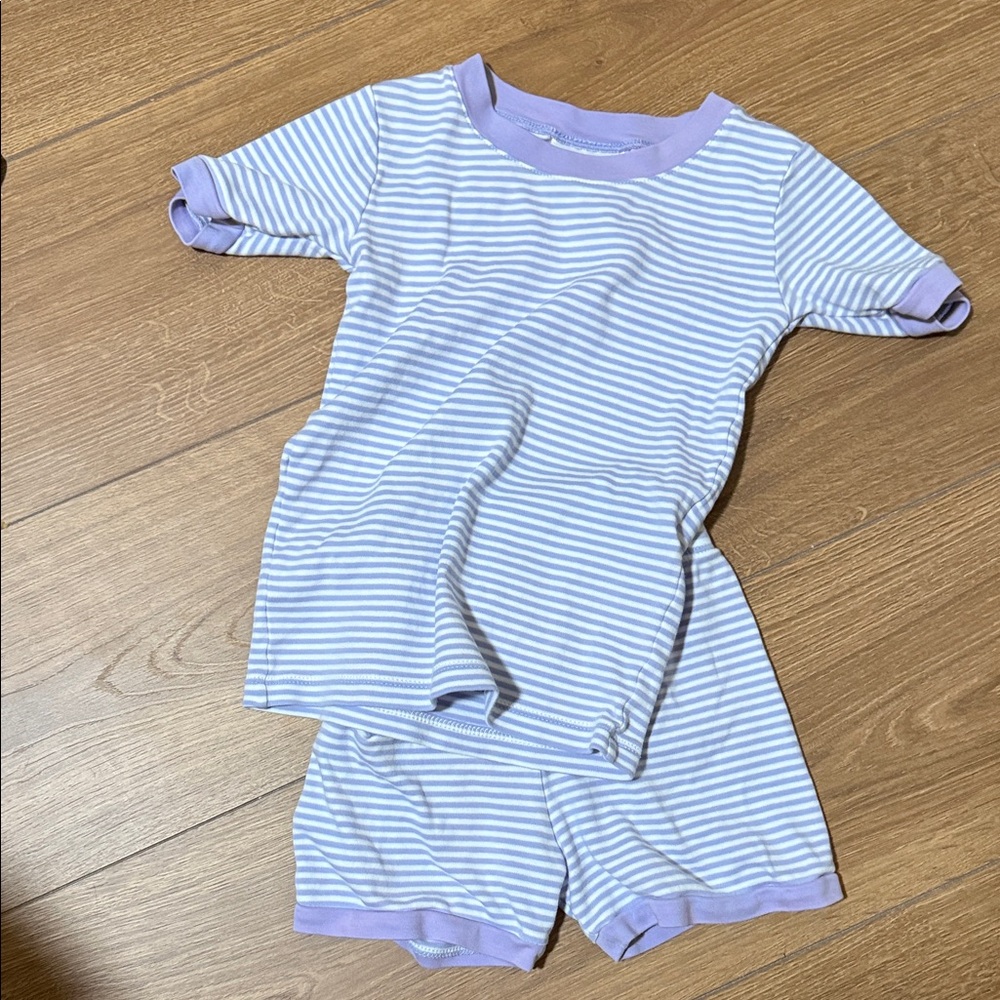 LAKE purple stripes kids PJs